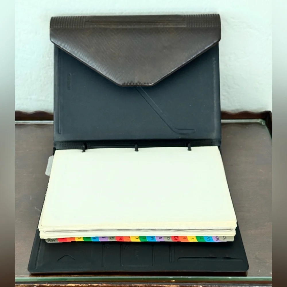 Vintage Faux Snakeskin Organizer Planner Binder w Inserts 80s 90s Desk